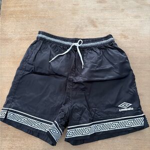 Umbro Black Shorts with White Trim